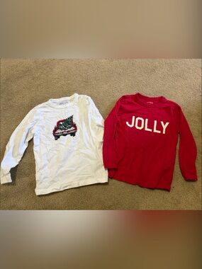 Crewcuts Kids' White Long-Sleeve Holiday Graphic Tees
